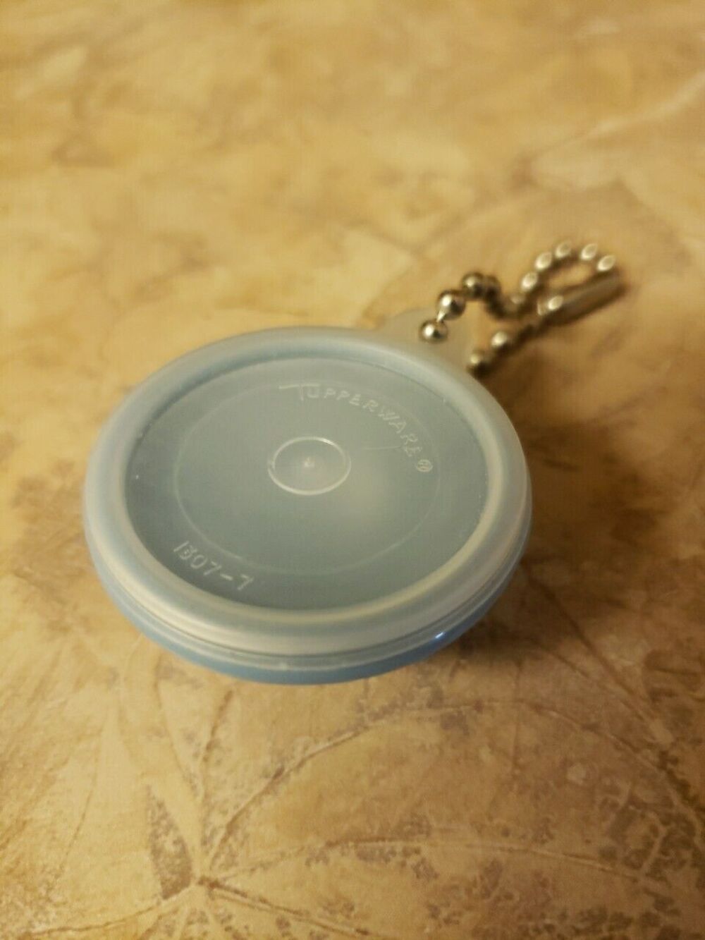Vintage Tupperware Keychain Bowl with Lid Seal Blue c1970s Nice Condition USA